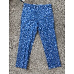 Polo Ralph Lauren Golf Pants Mens 36x30 Blue Floral Tailored Fit New Khakis Pant